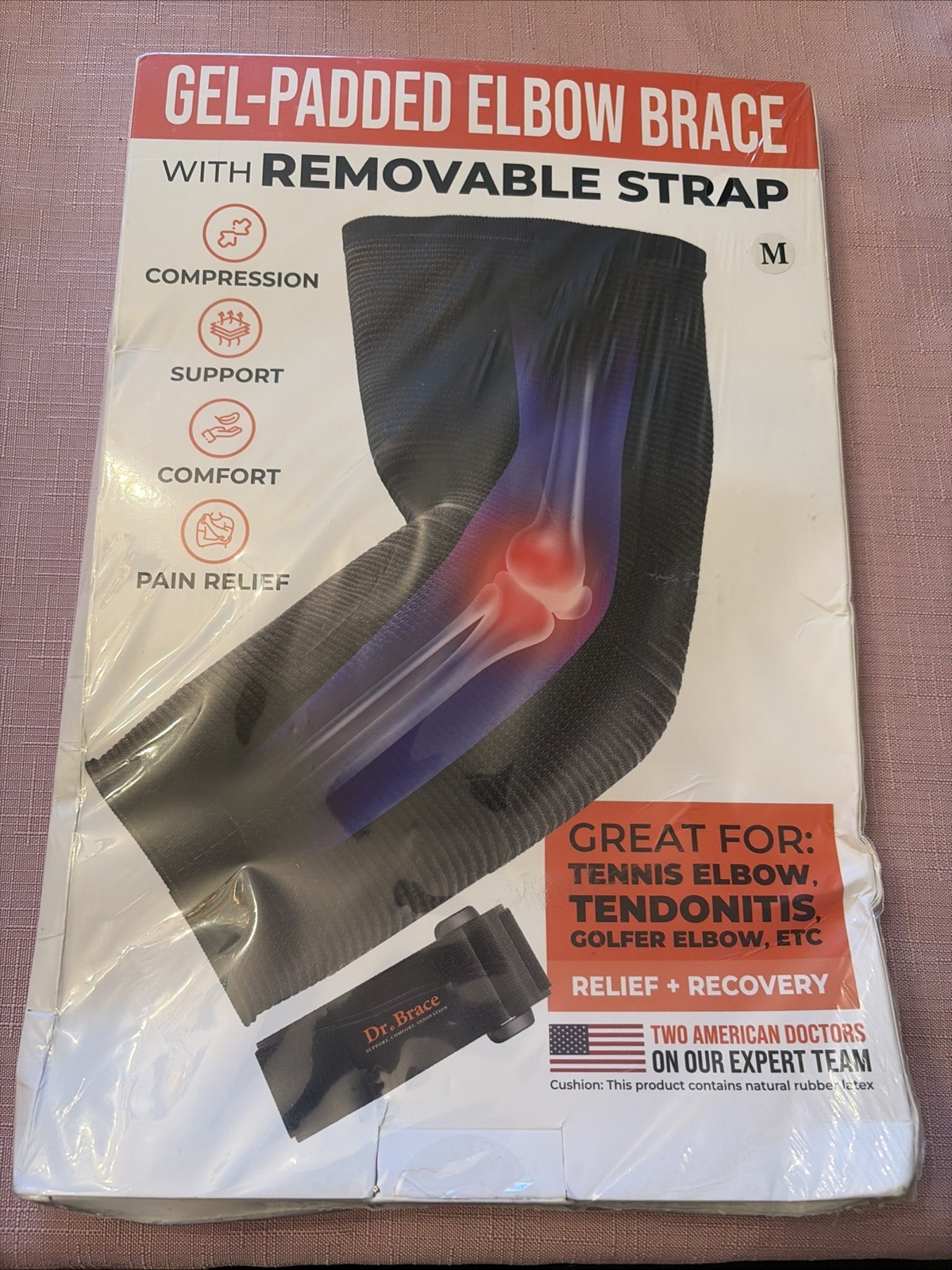 Gel Padded Elbow Brace – Medium