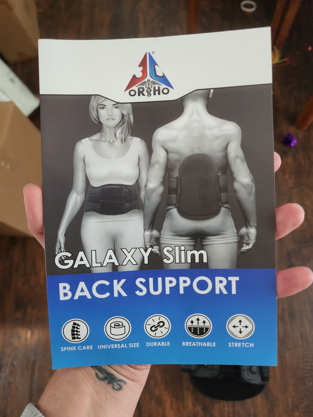 Ortho GALAXY SLIM Adjustable Back Brace Support, Pain Discs Post Op, S-2XL
