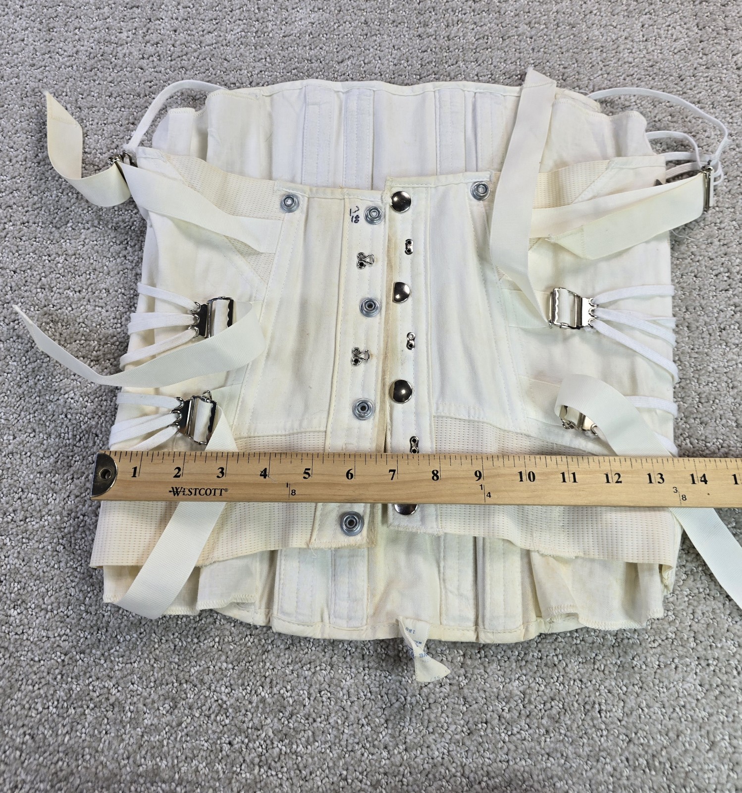 Vintage Freeman 36 Lumbosacral Ivory Orthotic Corset Brace Back Support READ