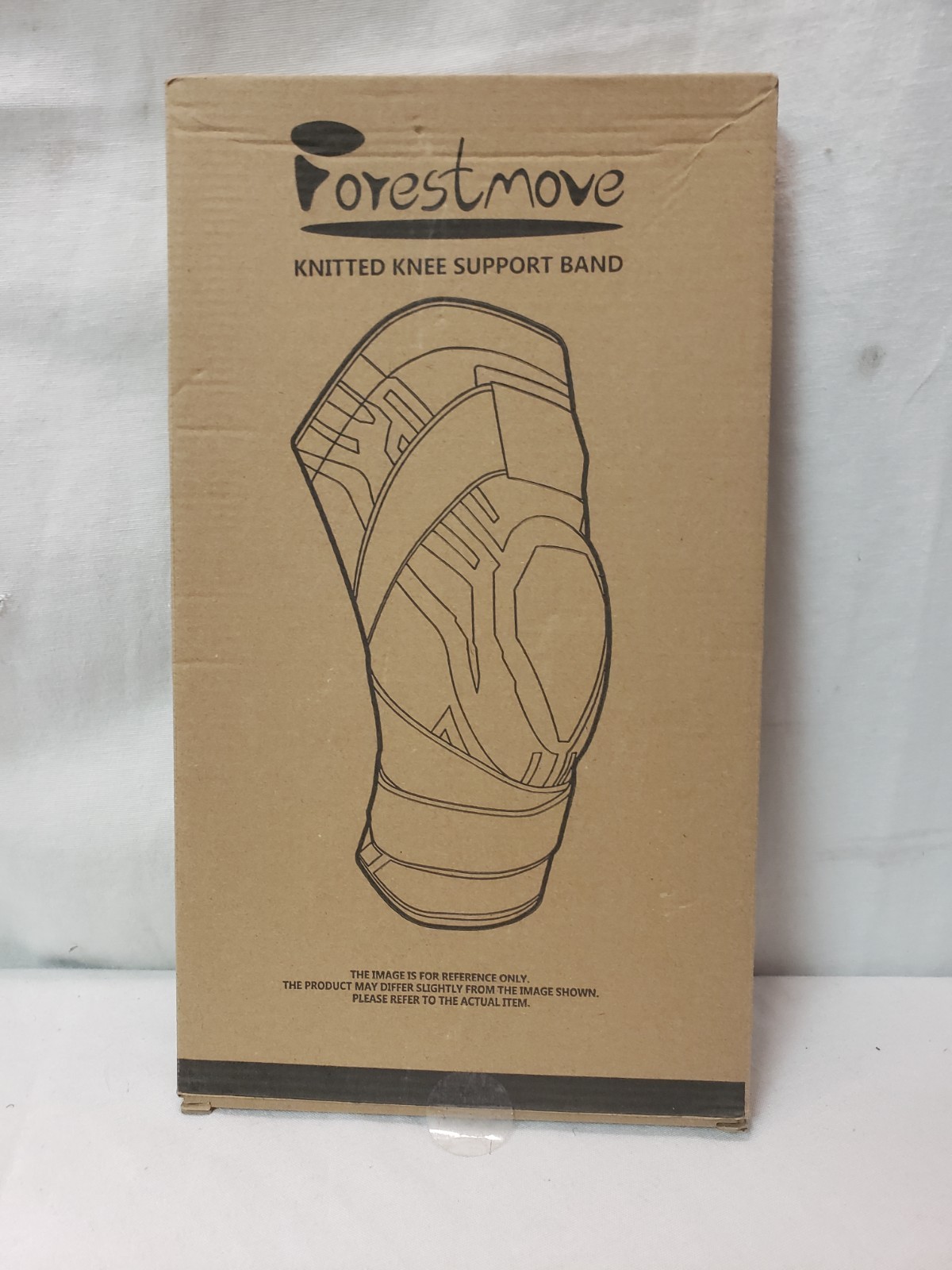 Forestmove Knee Brace 360°Support Protection Anti-Slip Gel Cushions,Black Grey,M