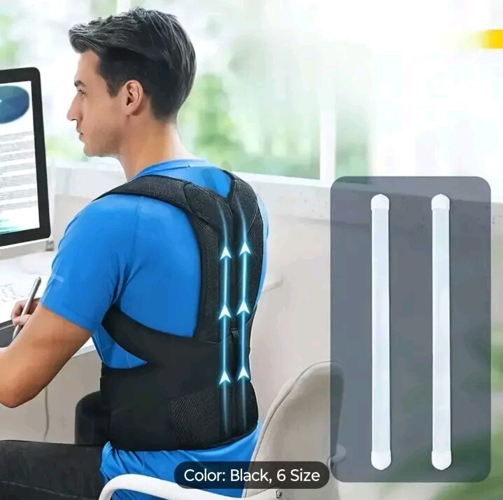 1 pc Large L Posture Corrector Brace Adjustable Lower Upper Back Support Pain