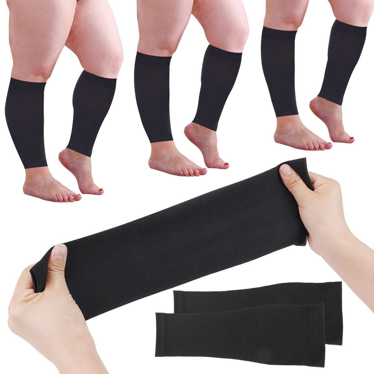 Calf Sleeves Leg Support Compression Socks for Swelling Shin Splints Varicose
