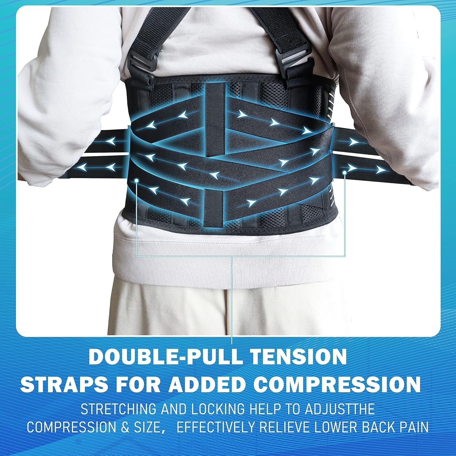 Faja lumbar Work con tirantes extraíbles, corrector de postura