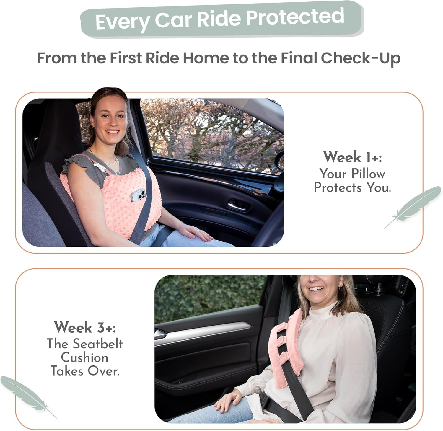 Post Mastectomy Pillow – Hands-Free Protection with Secure Strap & Easy-Clean Wa