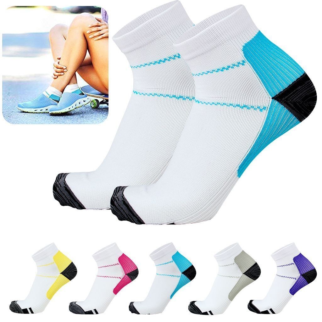 5Pk Compression Socks Planter Fasciitis Heel Ankle Support Foot Arch Pain Relief