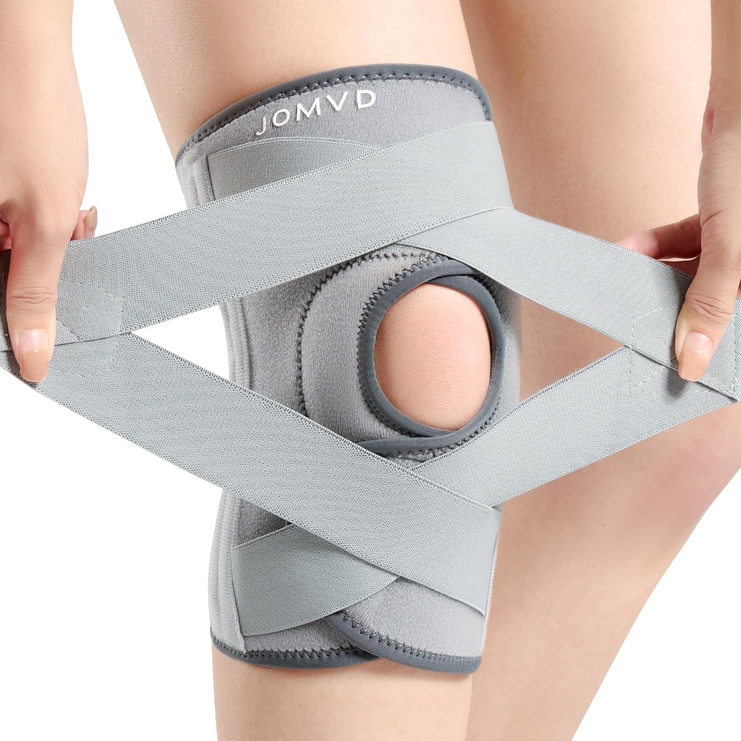 JOMVD Knee Brace for Knee Pain, Meniscus Tear, Adjustable Knee Support with Side