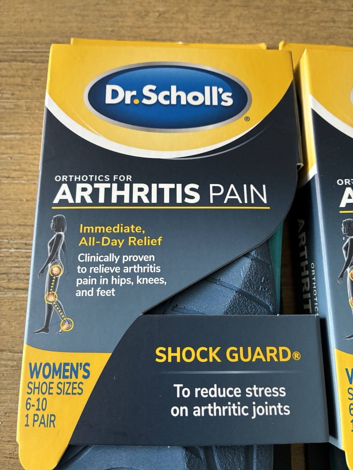 3 Pairs Dr. Scholl’s Women Orthotics For Arthritis Pain Relief Size 6 to 10 NEW
