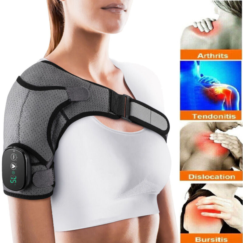 Electric Cordless Heating Vibration Pad Joint Knee Massager Shoulder Brace Wrap