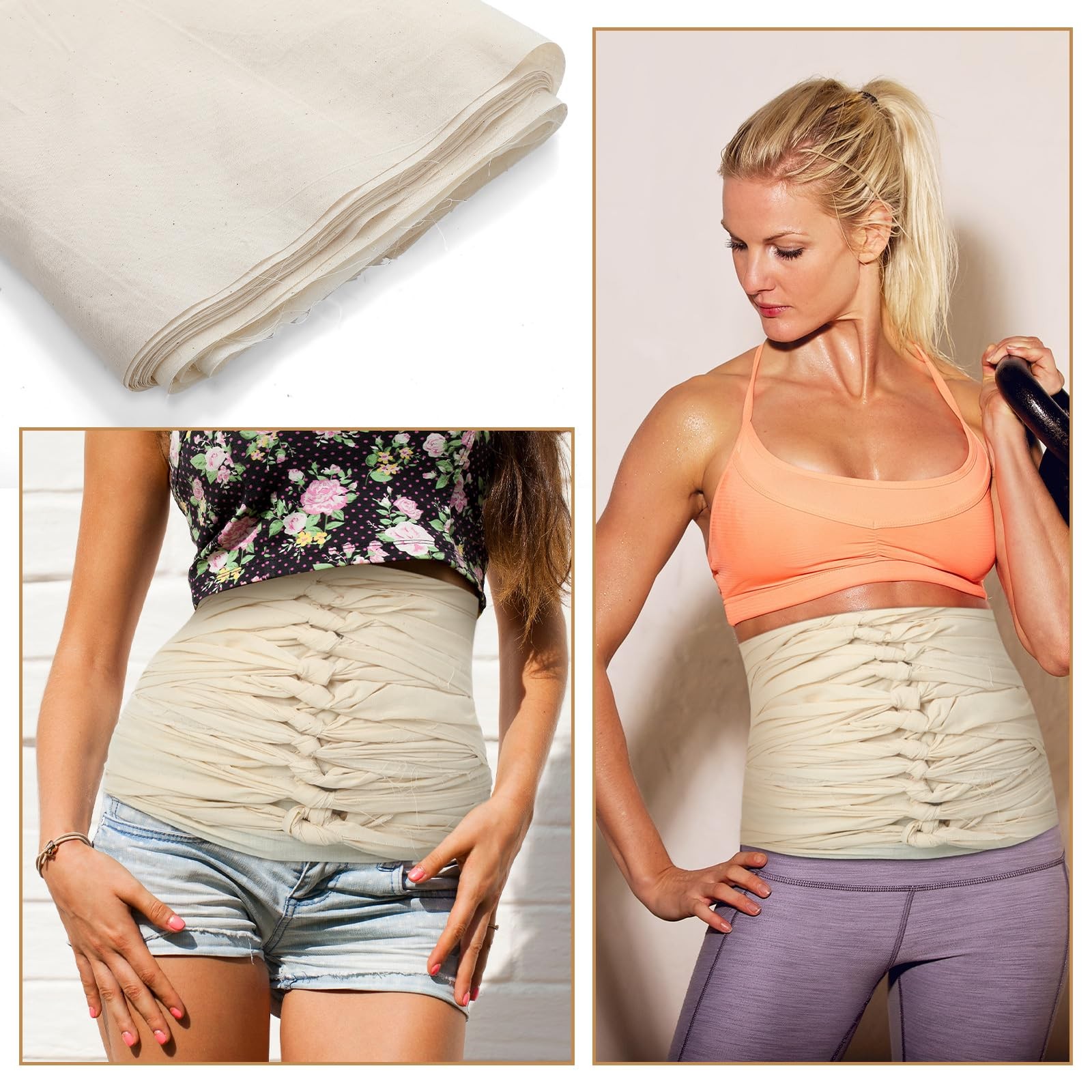 Hahafelt Bengkung Postpartum Belly Binding Wrap Traditional White Unbleached …