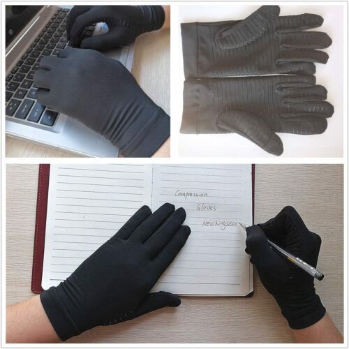 Copper Compression Anti Arthritis Full Finger Gloves Hand Joint Pain Relief M-XL