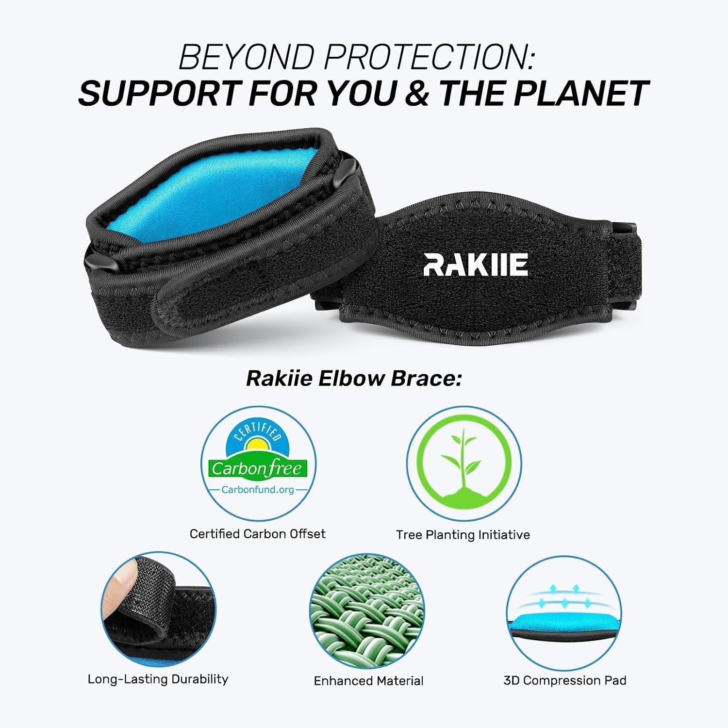 Elbow Brace for Tendonitis Tennis Elbow Support 2 Pack Pain Relief Arm Band