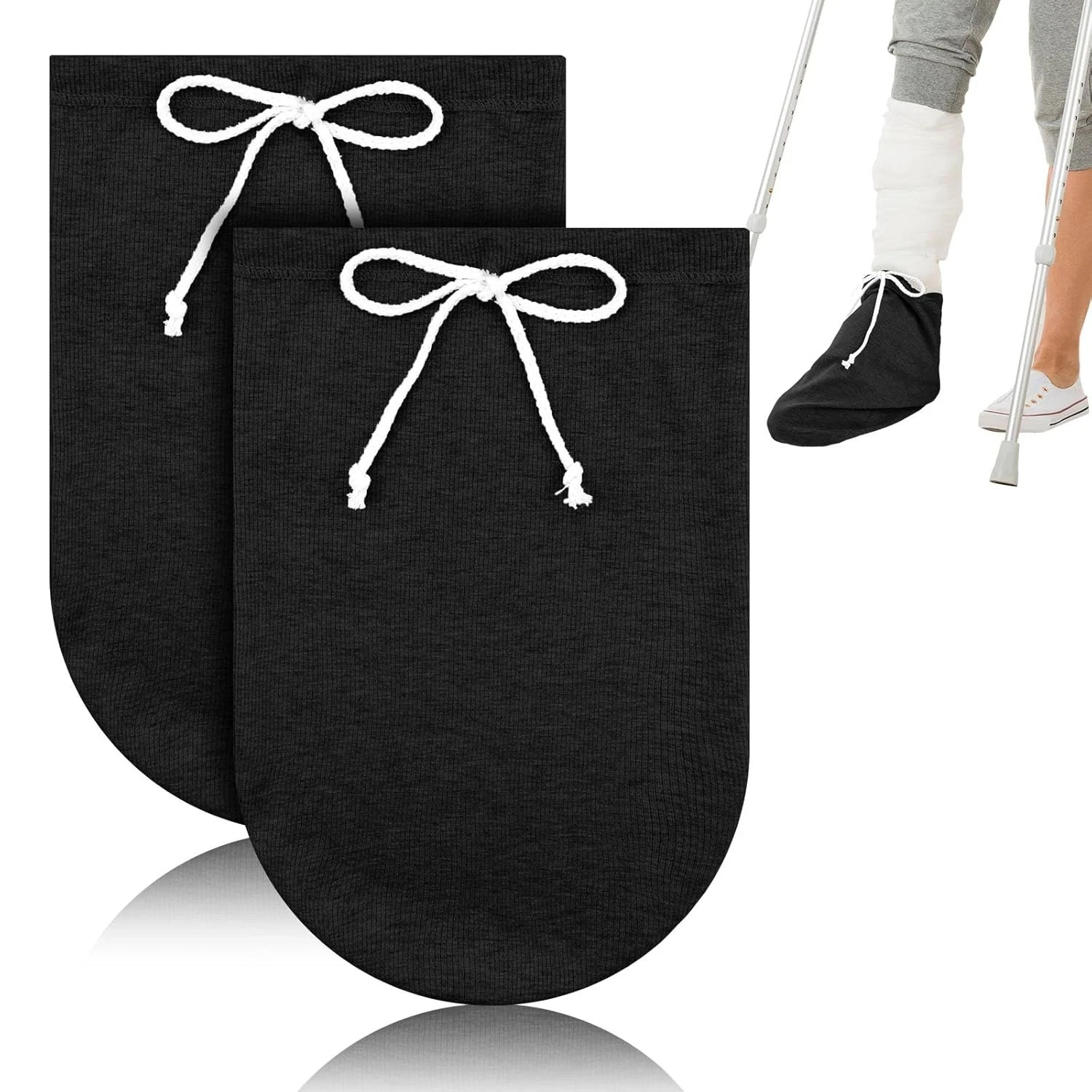 2 PCS Cast Sock Cover for Foot, Cast Cover for Foot, Leg Cast Cover, Adjustable