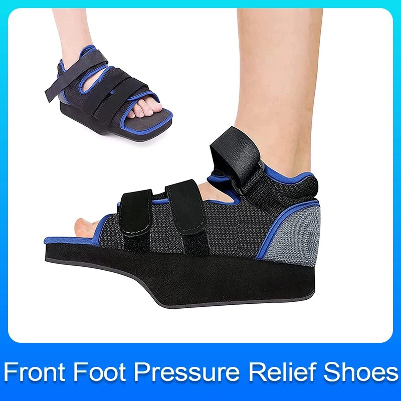 Post Op Shoe Forefoot Off-Loading Boot Fracture Recovery Black Blue S/M/L Sizes