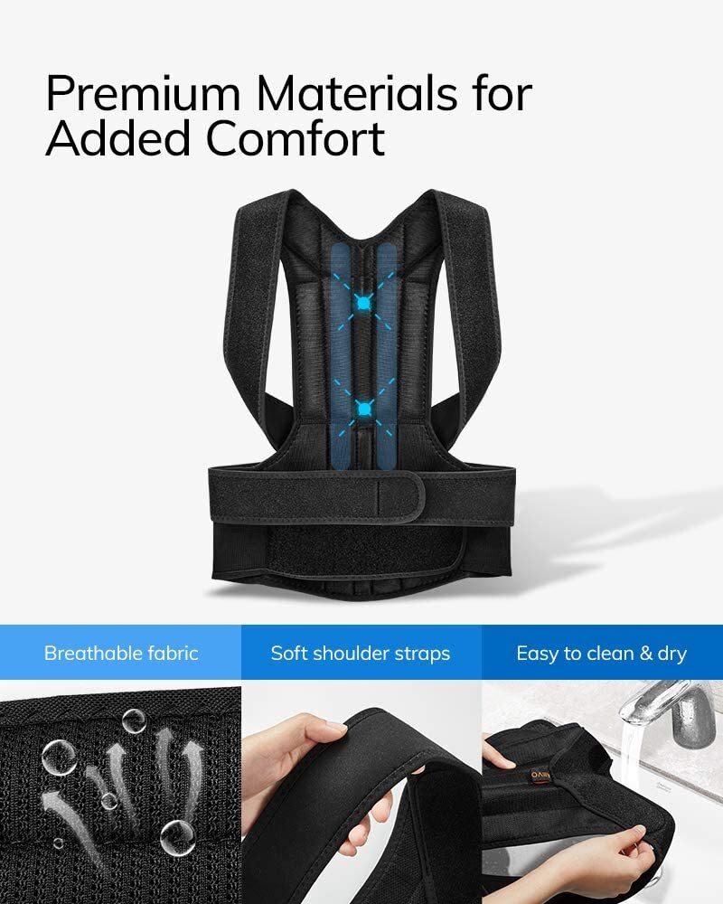 Adjustable Posture Corrector Low Back Support Shoulder Brace Belt for Women Men