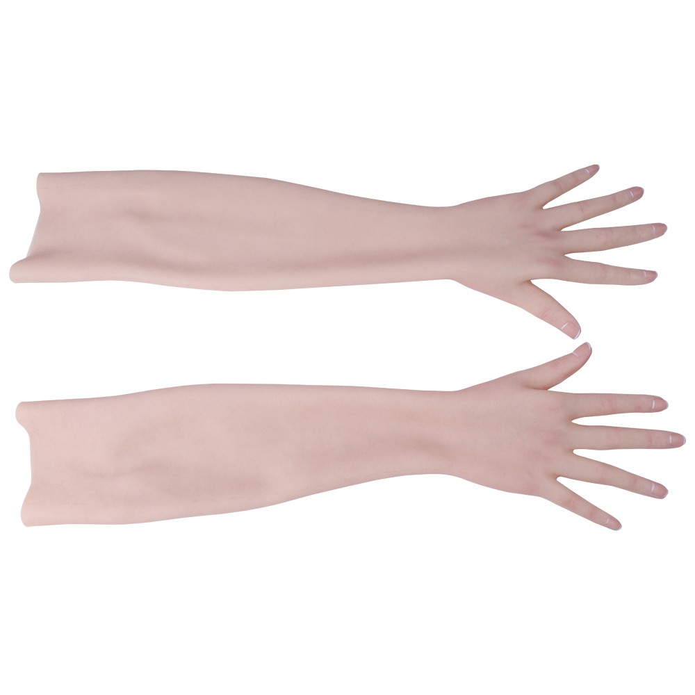 Silicone Female Gloves High Simulation For Crossdresser Cover Scars Skin texture