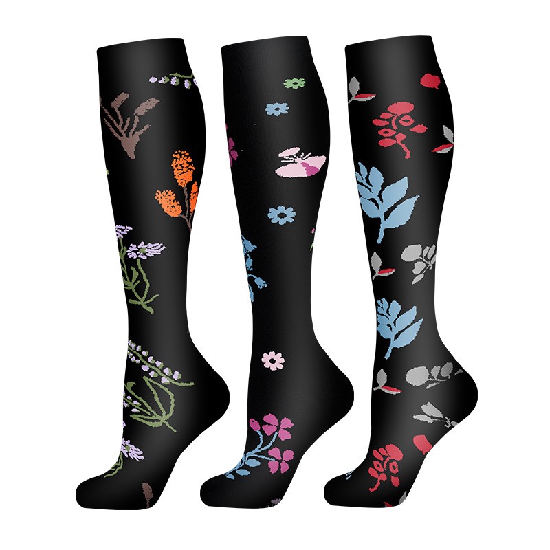 3/4/6 Pairs Compression Socks Knee High 30MmHg Medical Nursing Fitness Socks
