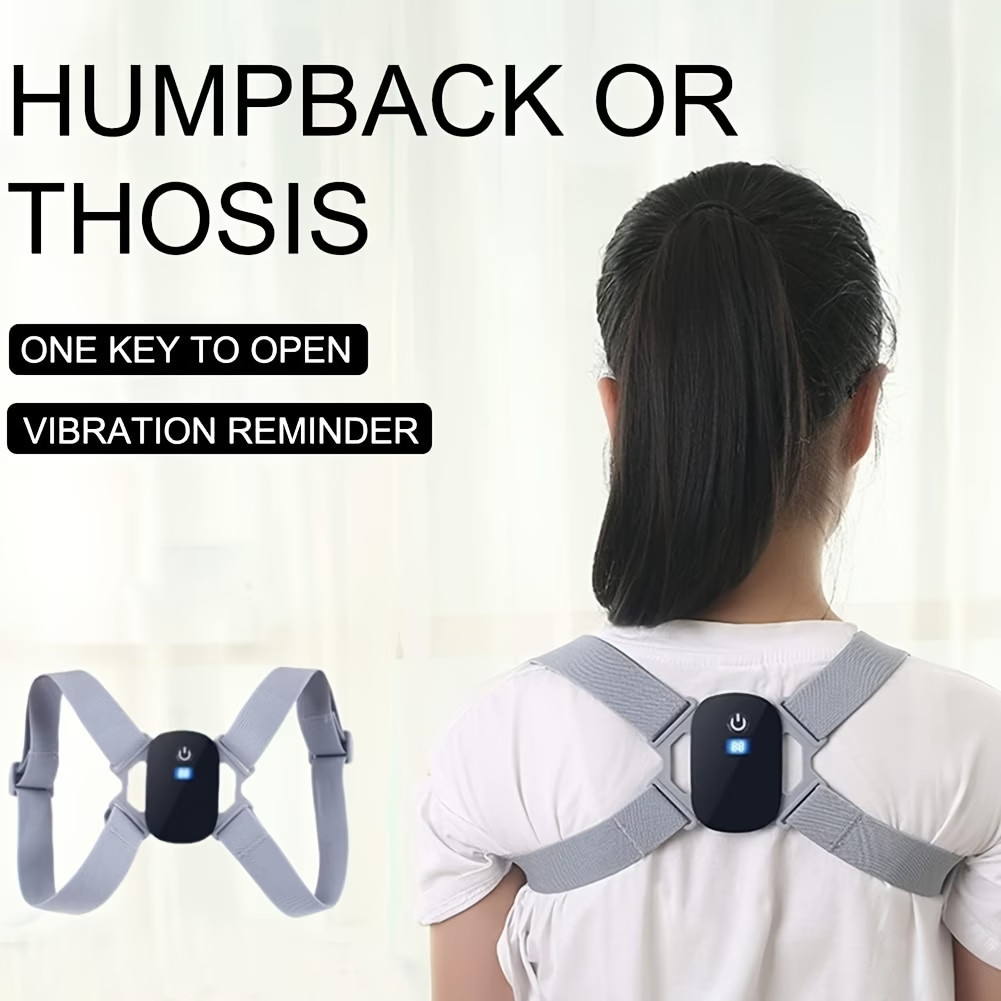 Smart Posture Corrector USB Rechargeable Back Brace Adjustable Support Men Women