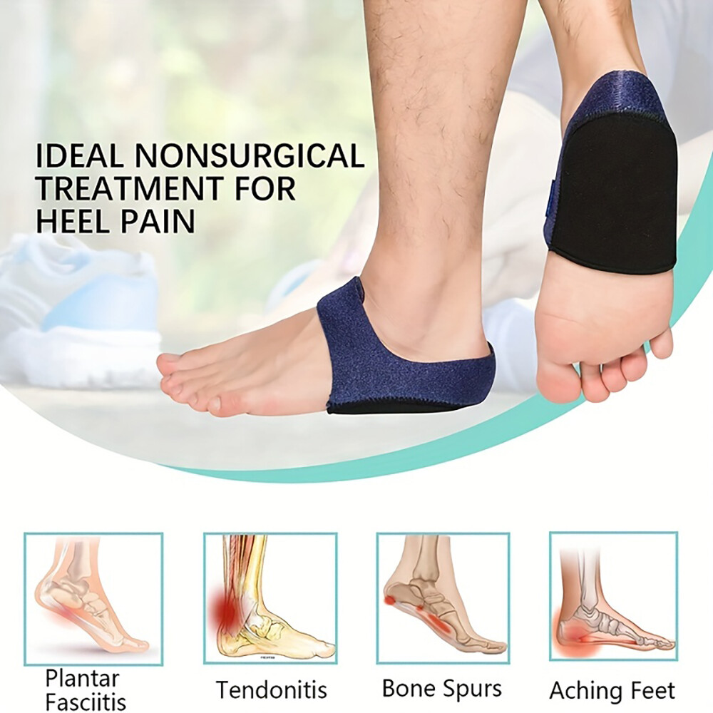 Heel Protector Cushion Cups Pads Plantar Fasciitis Wrap Arch Support Foot Brace