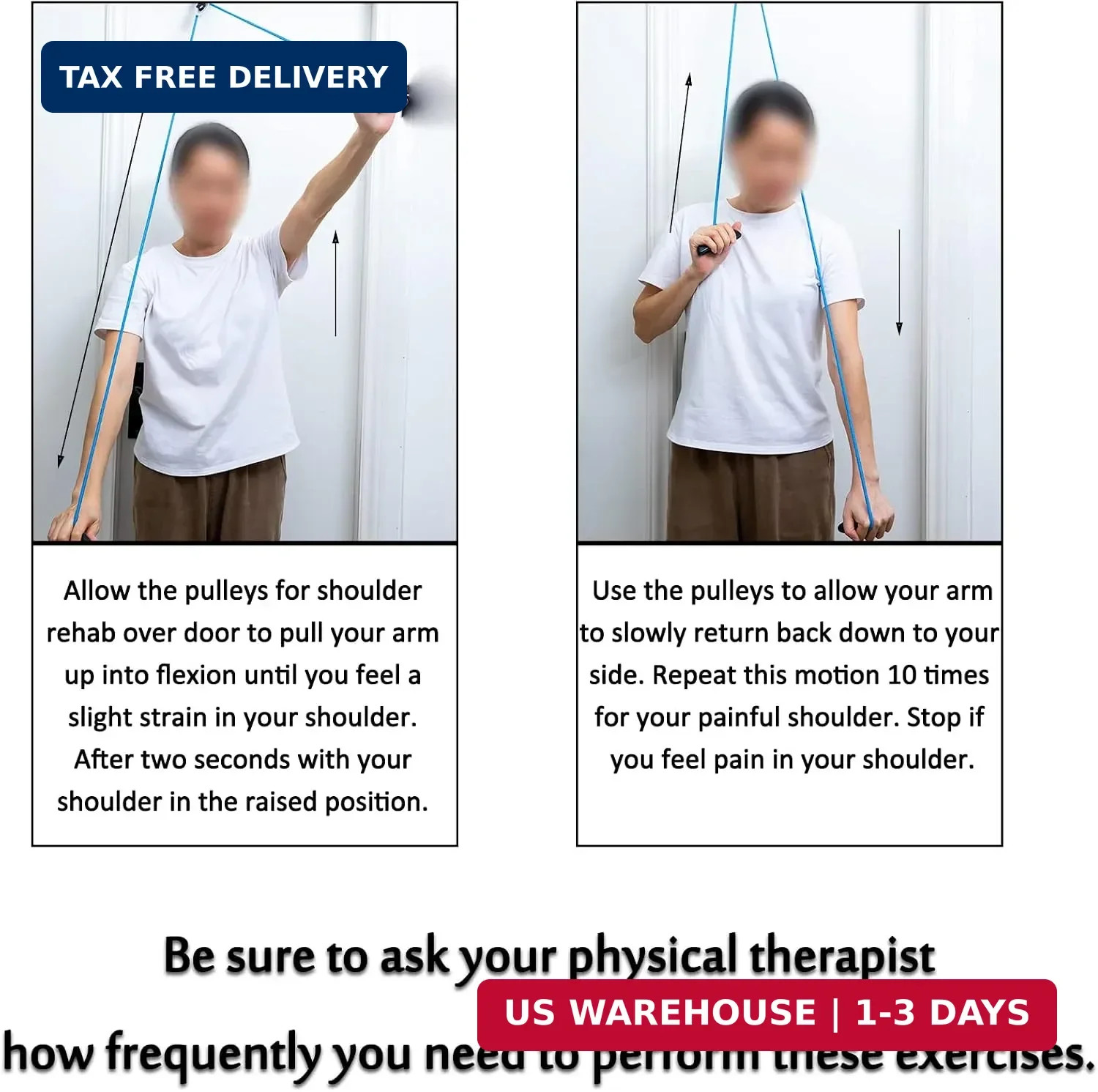 Shoulder Pulley Over The Door Physical Therapy System | Over-the-door exercise p
