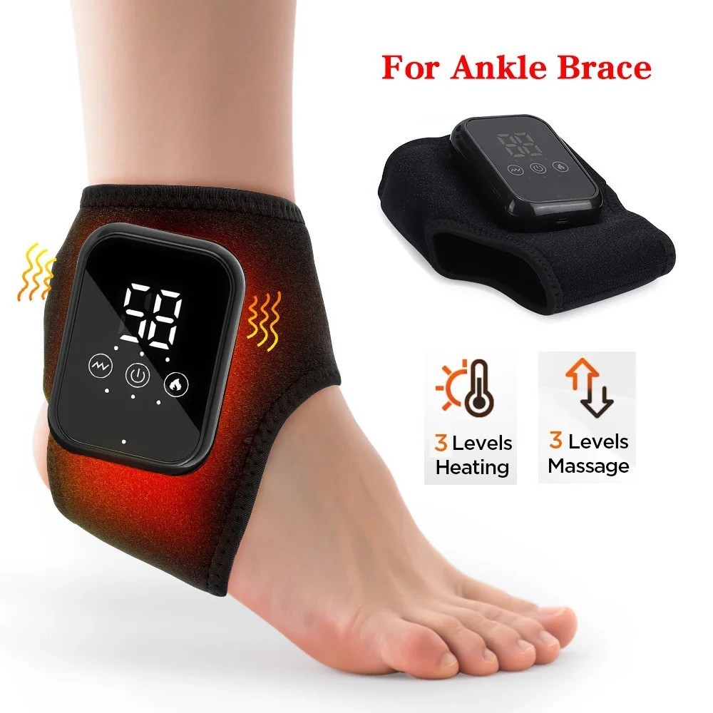 Electric Heated Wrist Brace Vibration Massage Rechargeable Hand Support