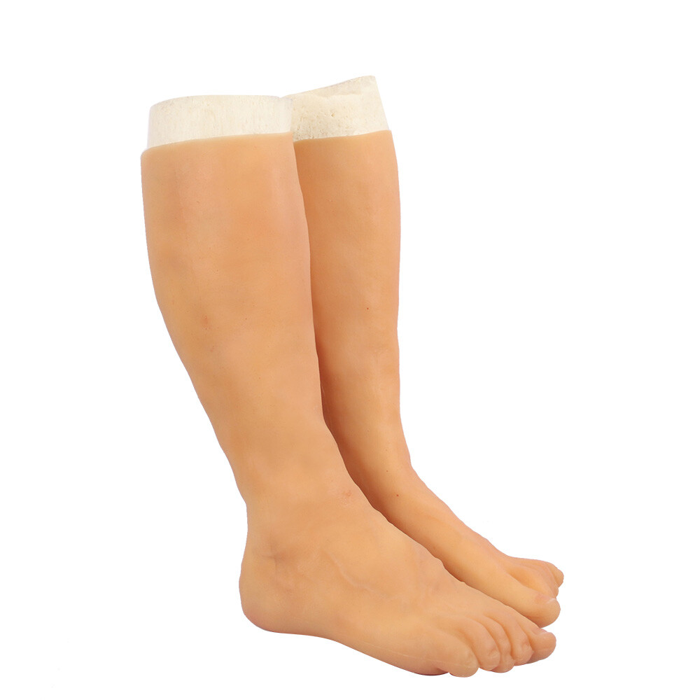Silicone Prosthesis Foot Highly Simulated Skin Artificial Sleeve Leg Cover Scars