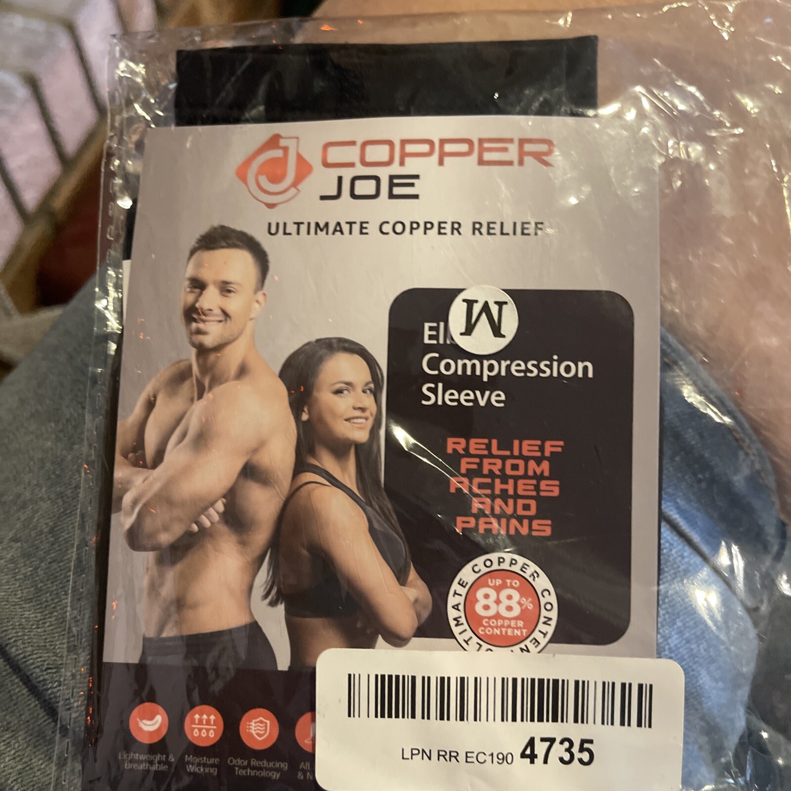 2 Pack Copper Joe Recovery Elbow Compression Sleeve – Ultimate Copper Relief NEW