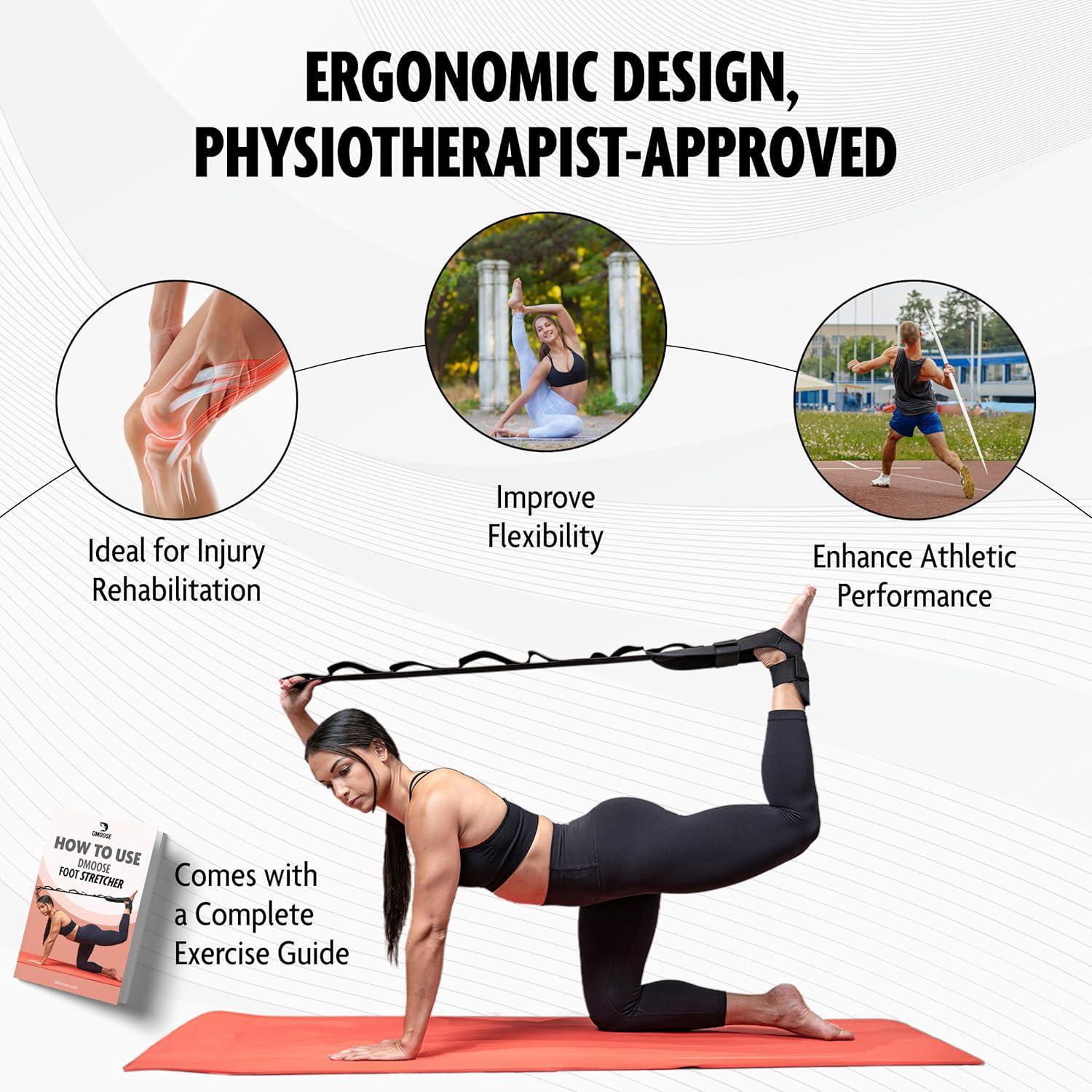 DMoose Calf Stretcher And Foot Stretcher For Plantar Fasciitis – Hamstring Strap