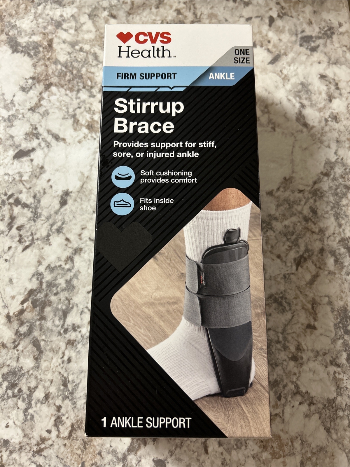CVS Health Stirrup Ankle Brace, Firm Support – One Size