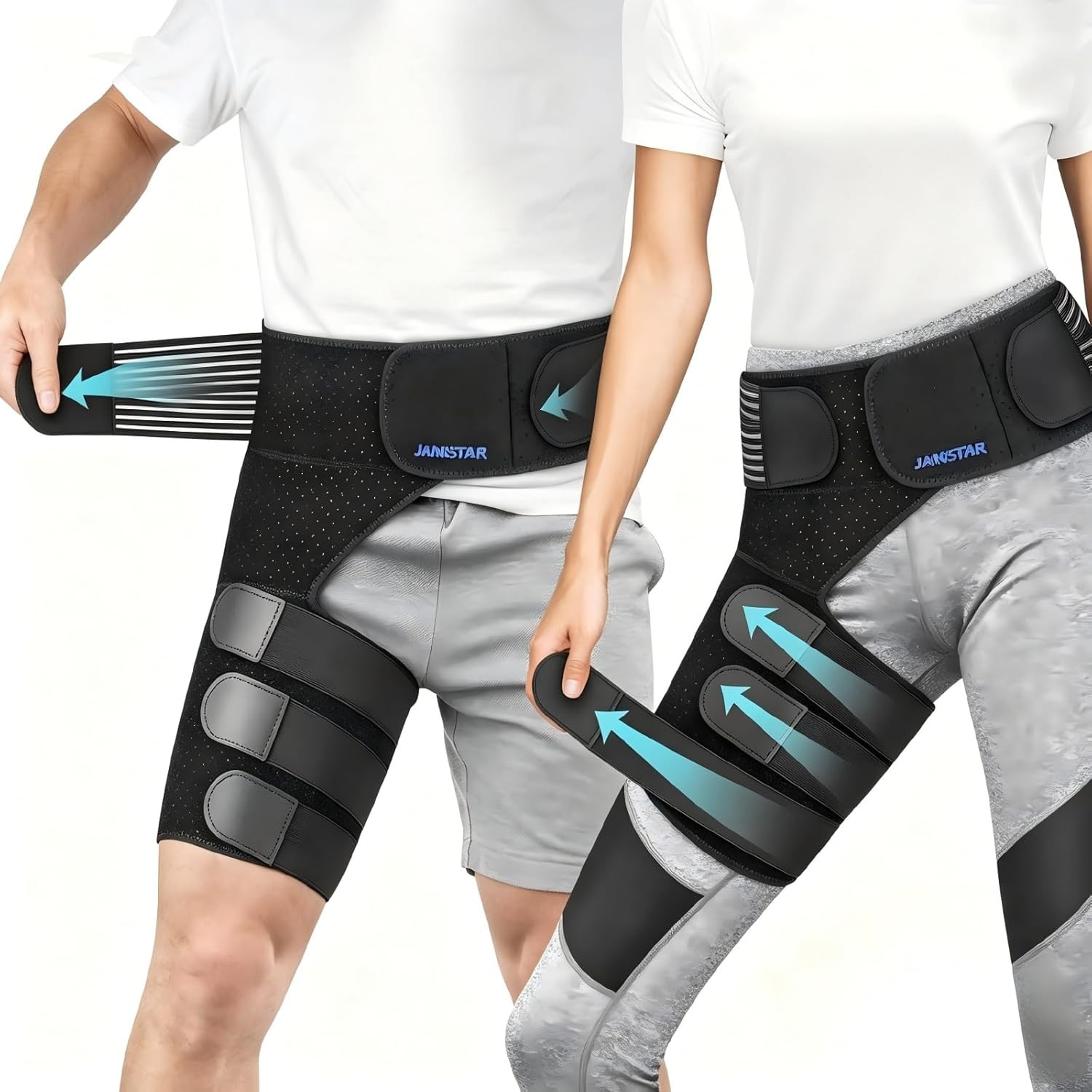 Hip Brace for Women Men, Thigh, Groin, Hamstring Compression Sleeve Pain Relief
