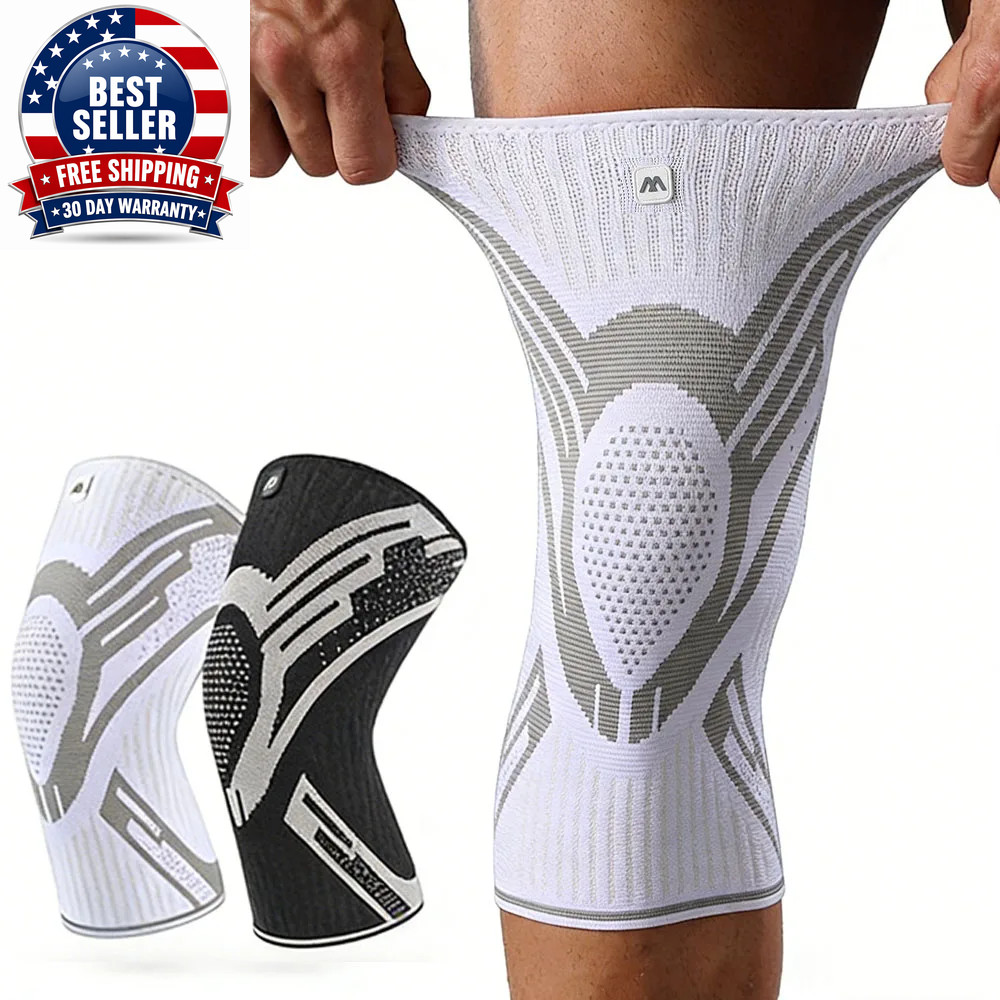 1 Pcs Compression Knee Support Sleeve Elastic Breathable Knee Pads Brace Springs