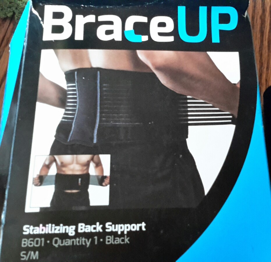 BraceUP Stabilizing Lumbar Lower Back Brace Support Belt S/M (LB-15)