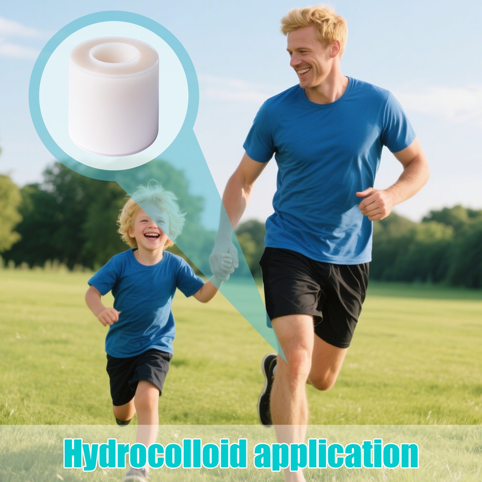 Hydrocolloid Roll Hydrocolloid Tape Flexible Breathable Moist Patch 1.96inx9.8ft