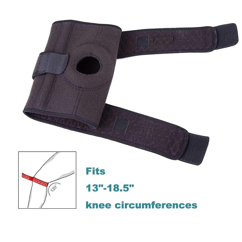 Patella Knee Brace Grey Adjustable Neoprene Sleeve Arthritis Support Stabilizer