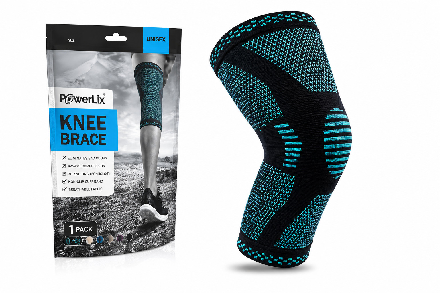 POWERLIX Leg Sleeve – Best Knee Brace for Leg Pain for Men & Women Knee Support
