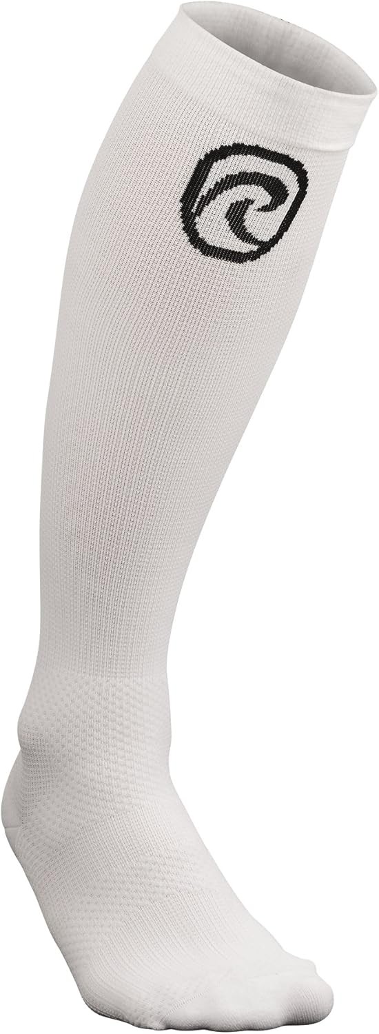Rehband Rx Compression Socks -Large – White – for Women and Men – Athletic Socks