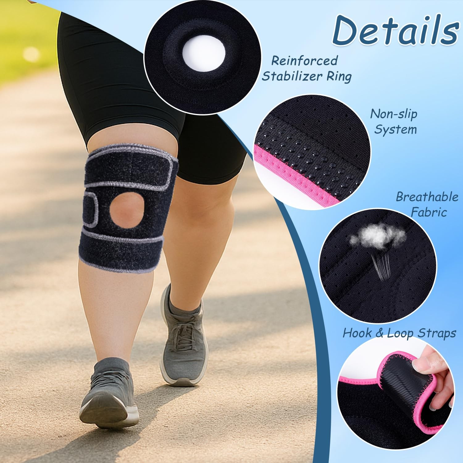 Extra Large Knee Brace Support Pain Arthritis Meniscus Tear Adjustable 2XL