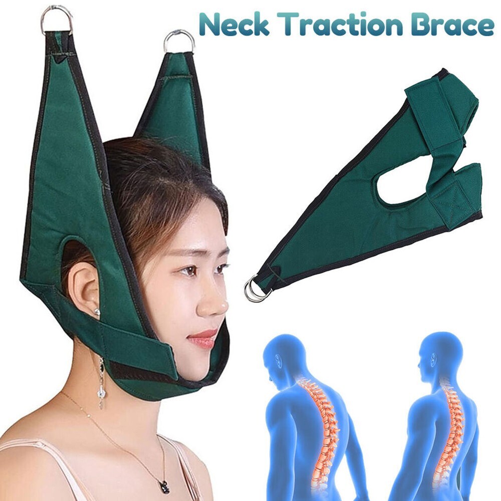 Adjustable Hanging Cervical Traction Belt Neck Stretcher Brace Head Pain Relief