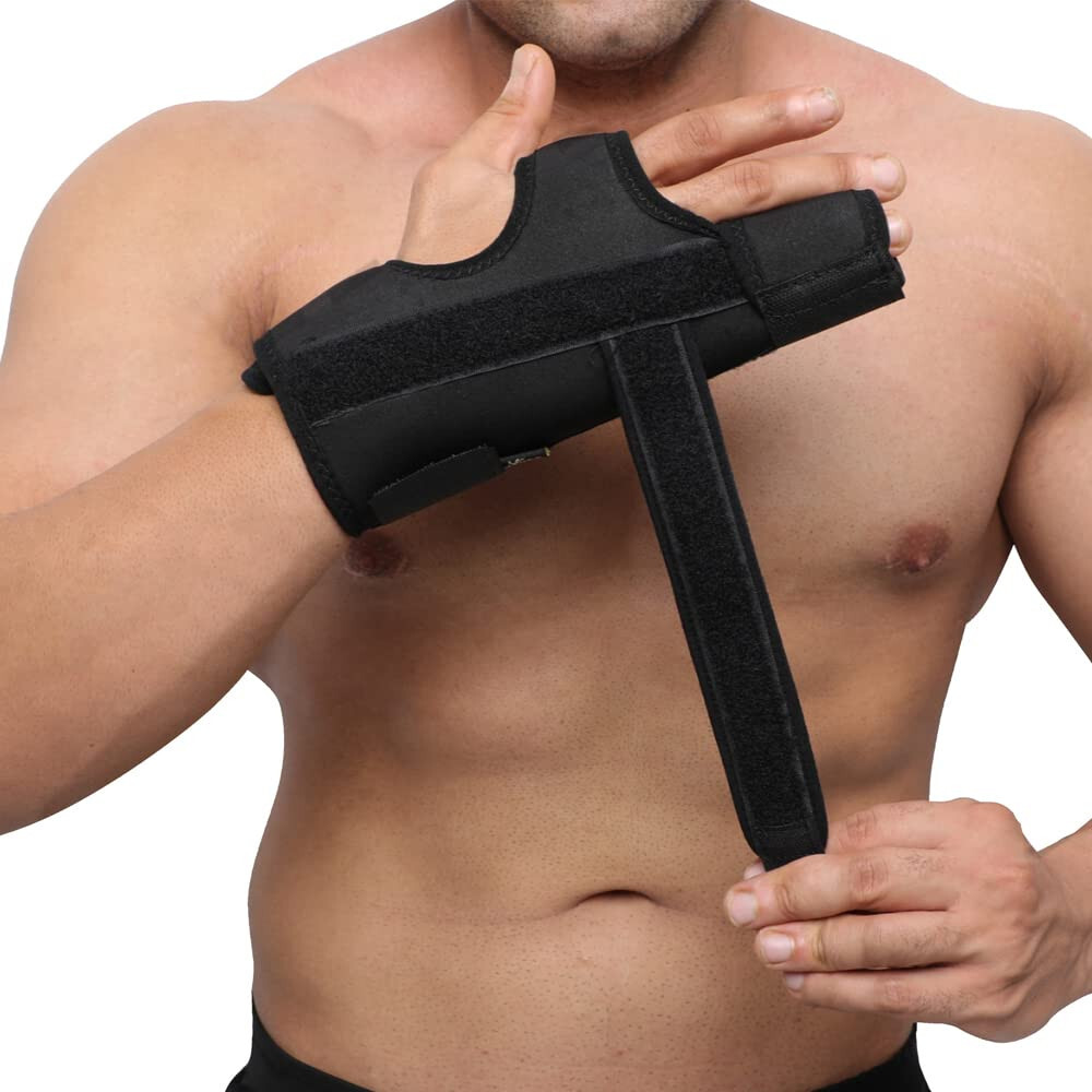 Boxer Finger Splint-Padded Support Brace with Removable Splint for Boxer Fractur
