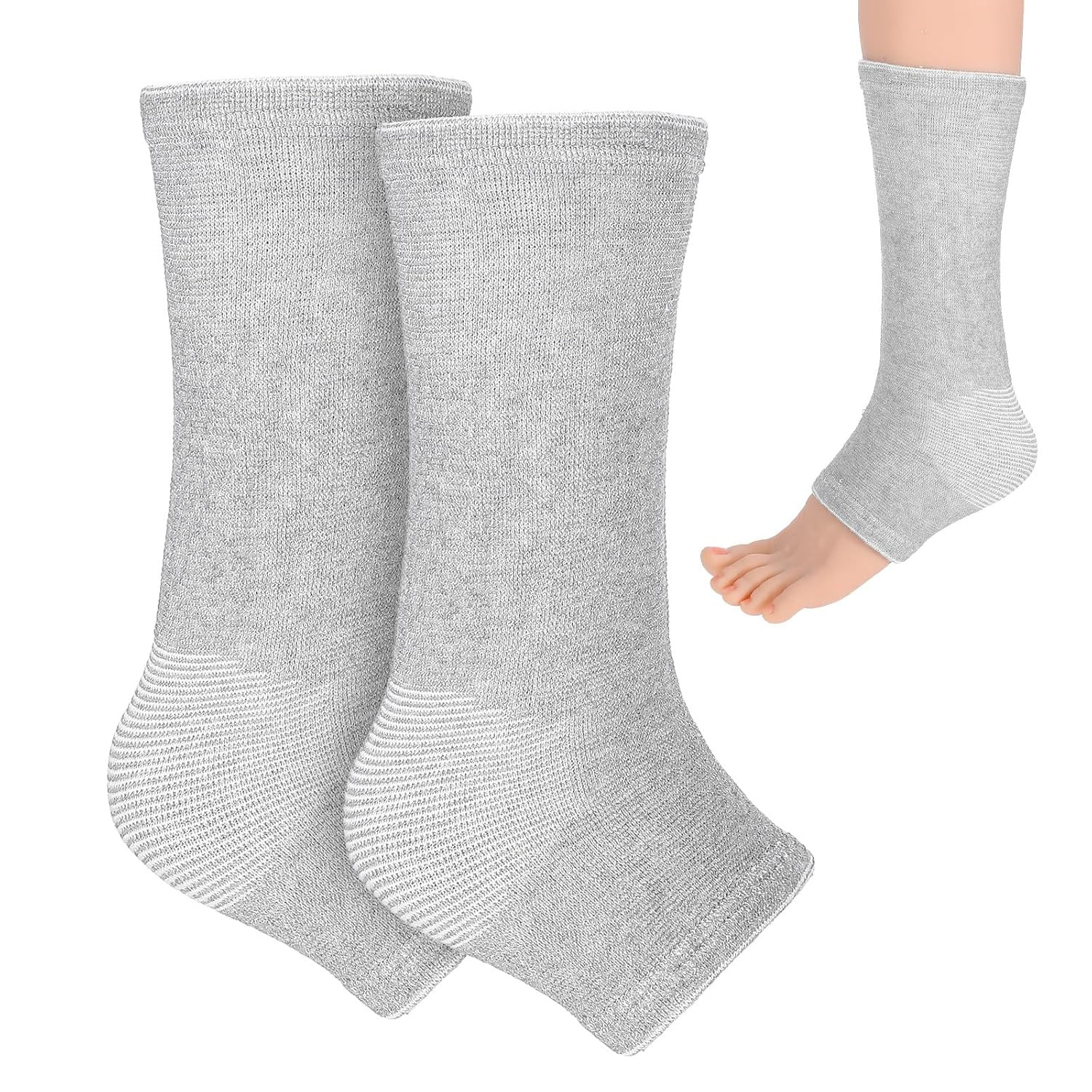 Bamboo Compression Socks, Soft Bamboo Foot Ankle Sleeves, Suitable Foot Sleeves