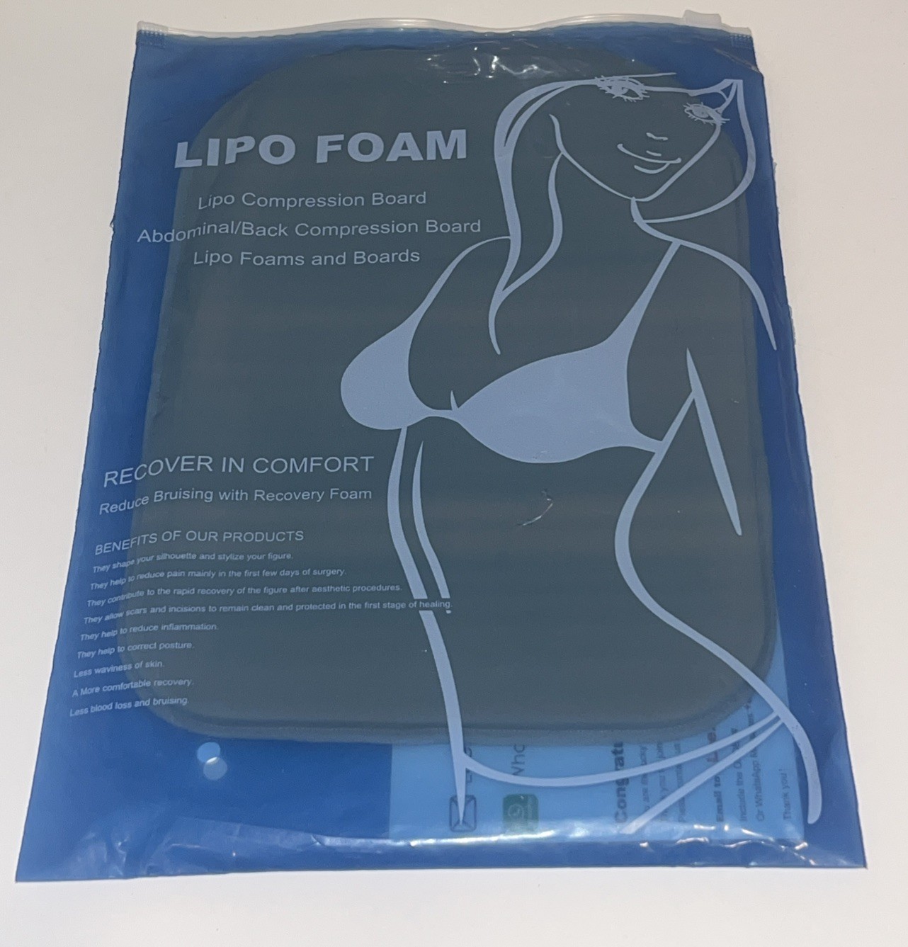 LIPO FOAM Lipo Compression Board Abdominal/Back Lipo Foam Recover