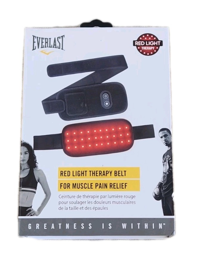 NIB! Red Light Therapy Belt for Muscle Pain Relief by Everlast
