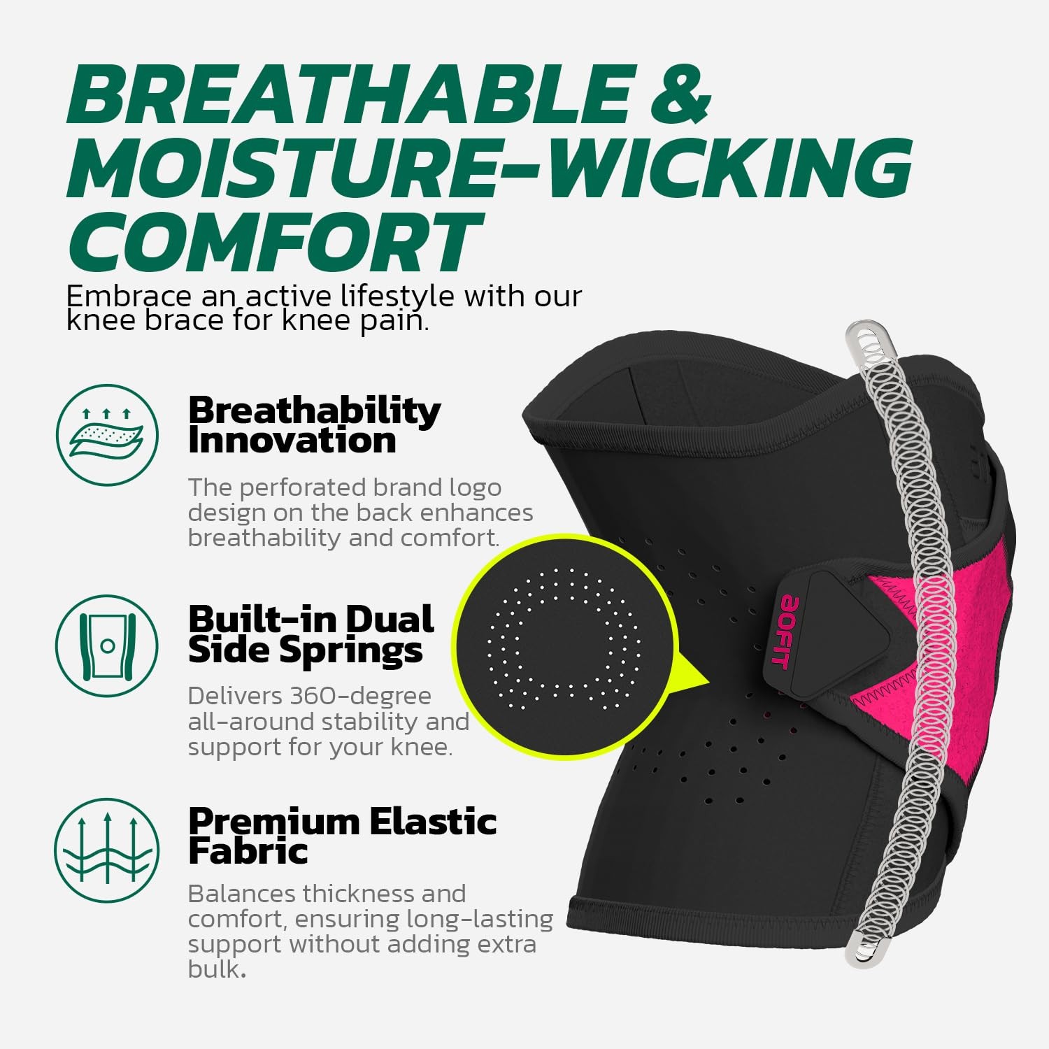 Knee Brace for Women Men Knee Pain Meniscus Tear Arthritis Patella Dislocatio…