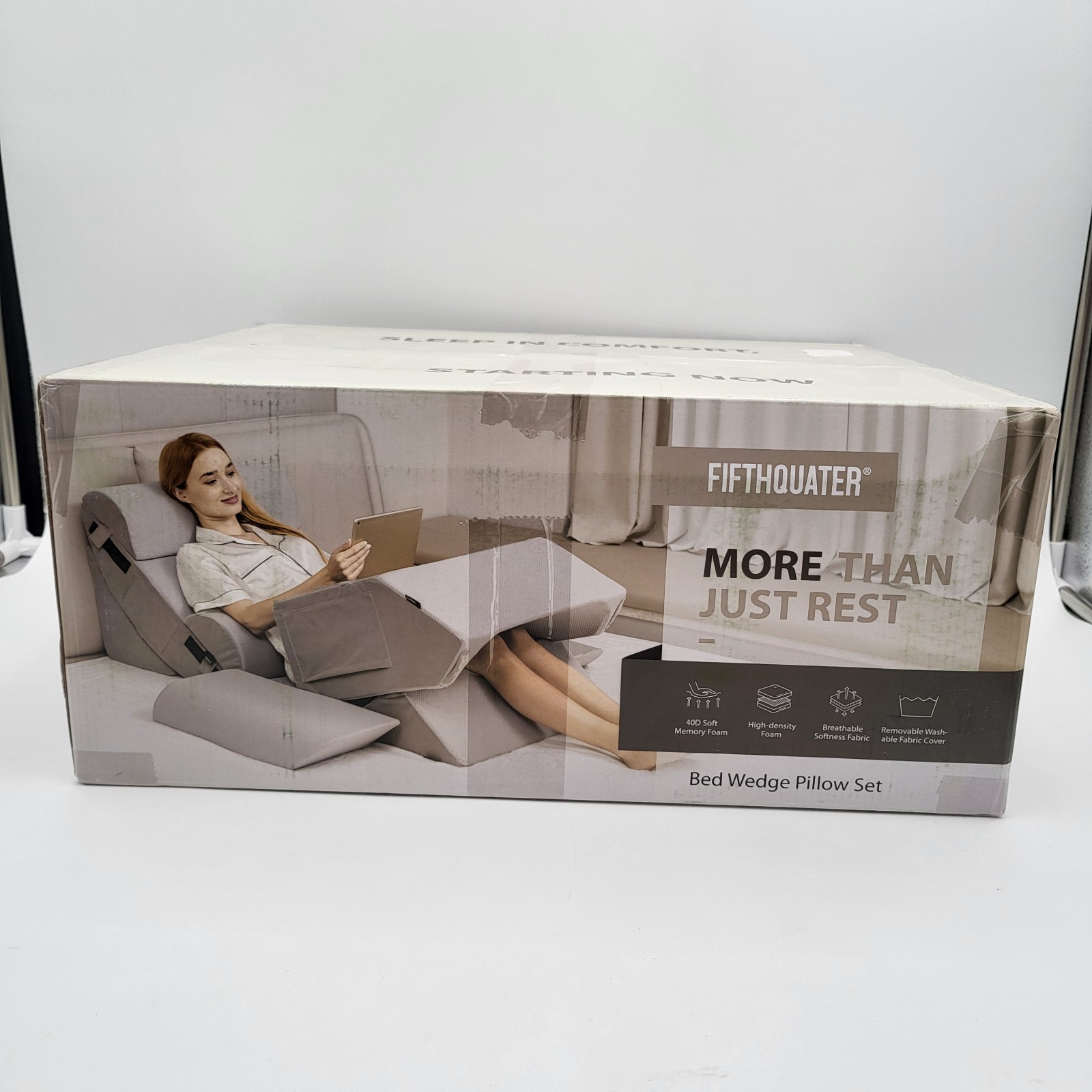 Fifthquater Orthopedic Bed Wedge Pillow 9 pcs Set for After Surgery Recovery