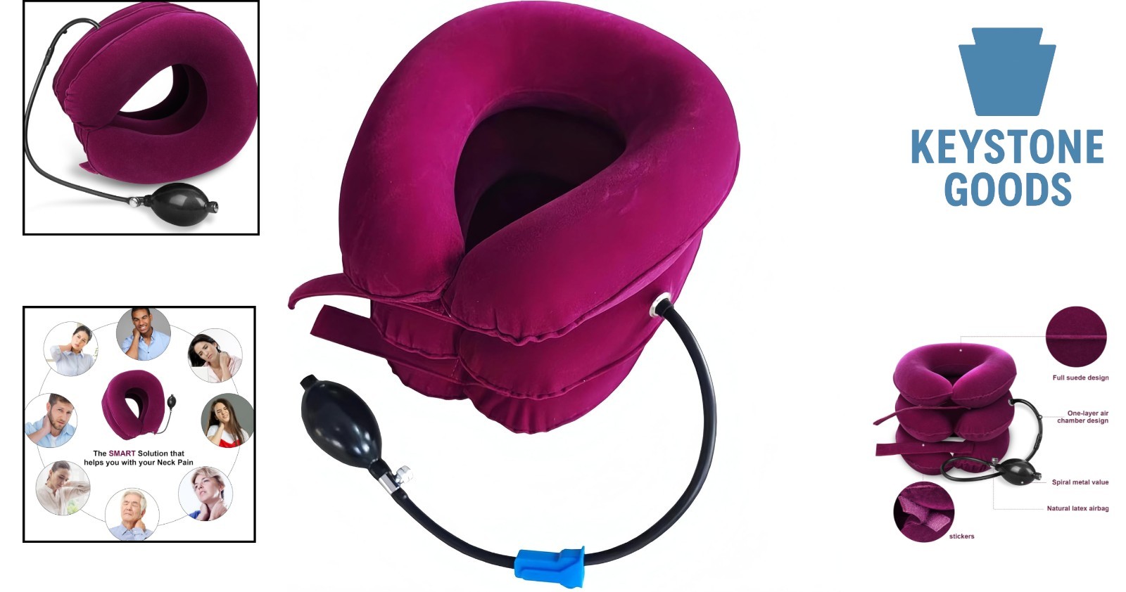 Inflatable Neck Traction Device for Pain Relief & Spine Alignment