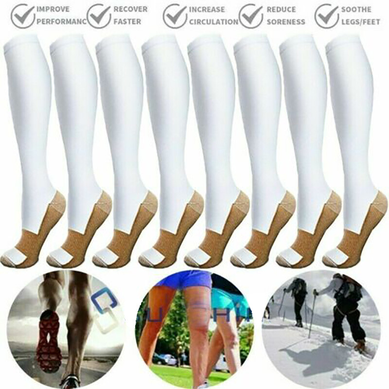 6 Pairs Compression Socks Calcetines de compresión Men Women Support Socks S-2XL