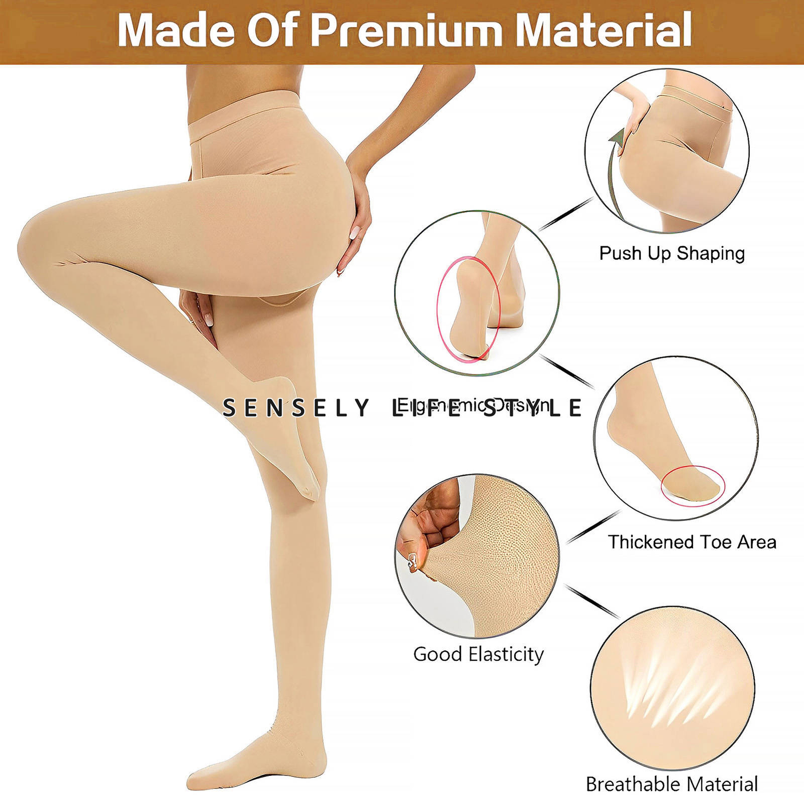 Compression Pantyhose for Women Men 20-30 mmHg Stockings High Waist S,M,L,XL,XXL