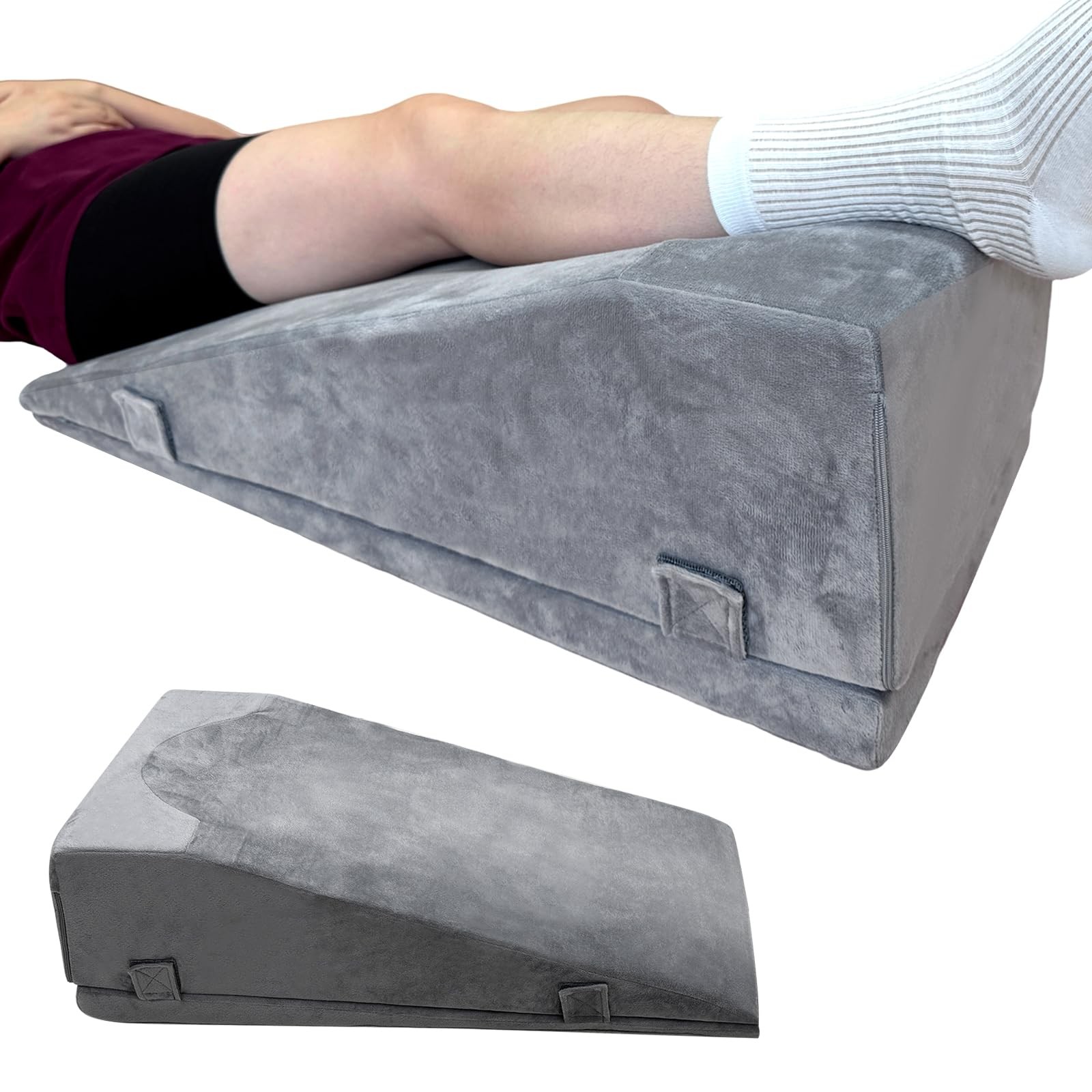 2 Adjustable Heights Leg Elevation Pillows for After Surgery, Knee Recovery A…