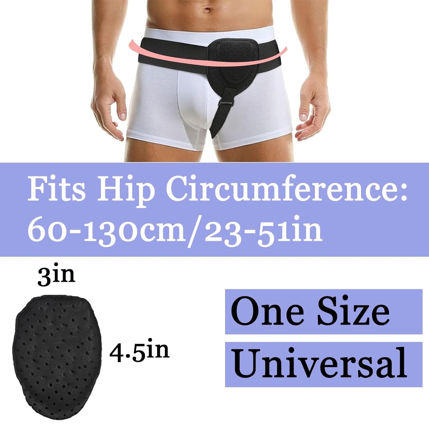 Advanced Reliable Stable Easy to Install Adjustable Inguinal Hernia Support Belt
