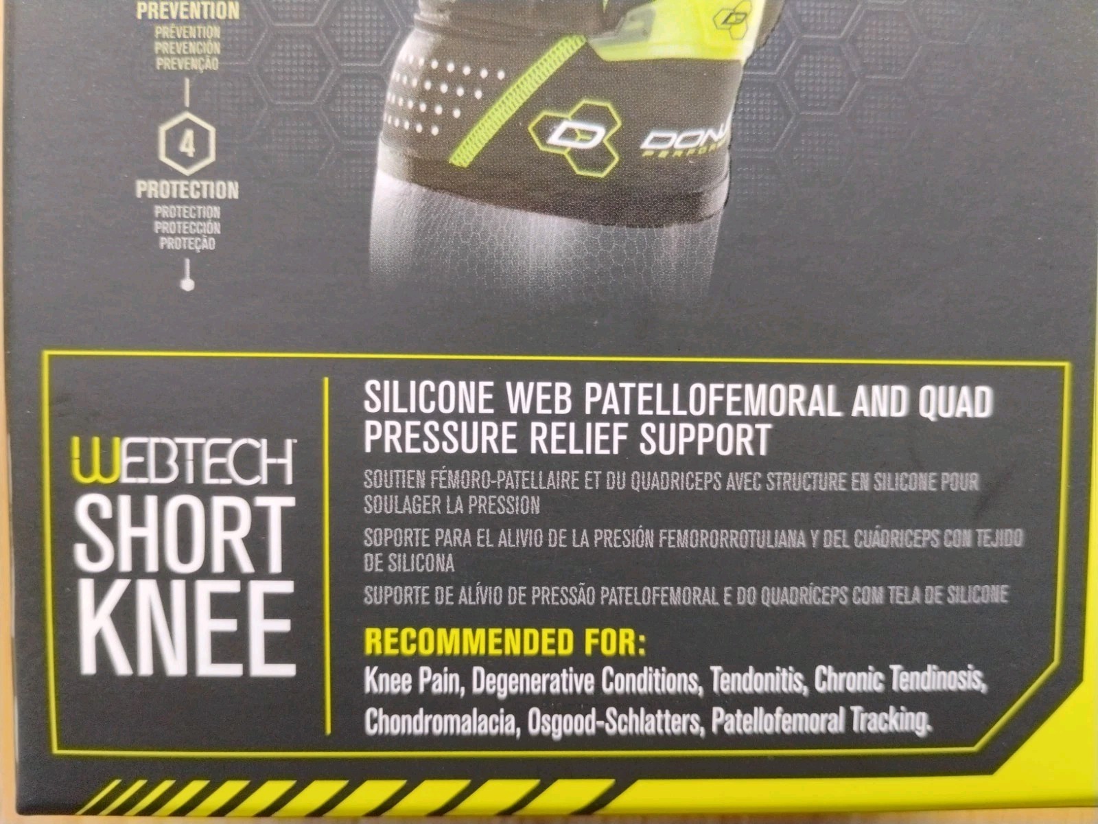 DonJoy Performance Webtech Short Knee Brace Small (L or R) New