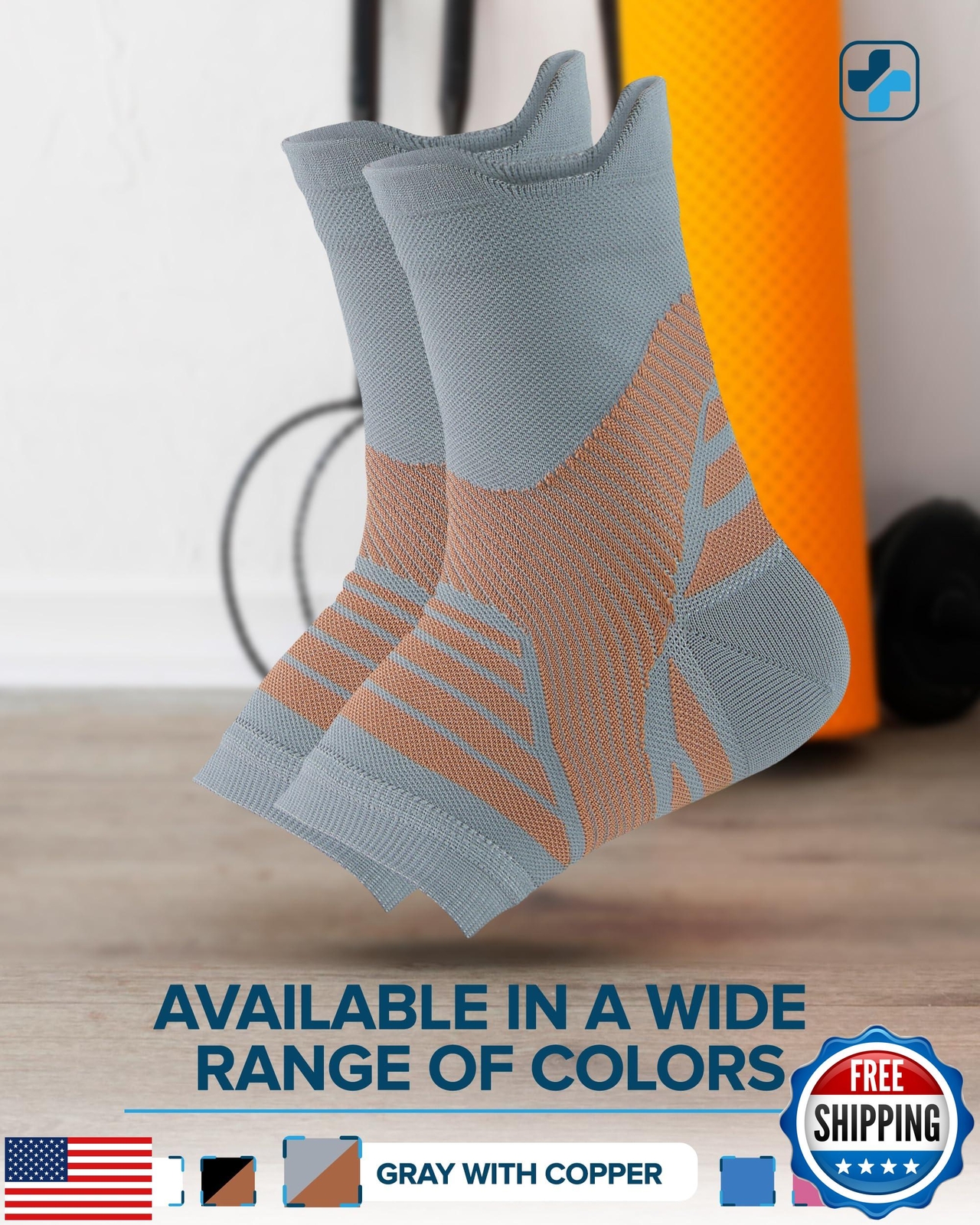 Doctor’s Select Copper Ankle Compression Sleeve – Toeless Compression Socks,